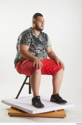 Man White Overweight Male Studio Poses